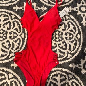 Shade and shore red monokini NWT